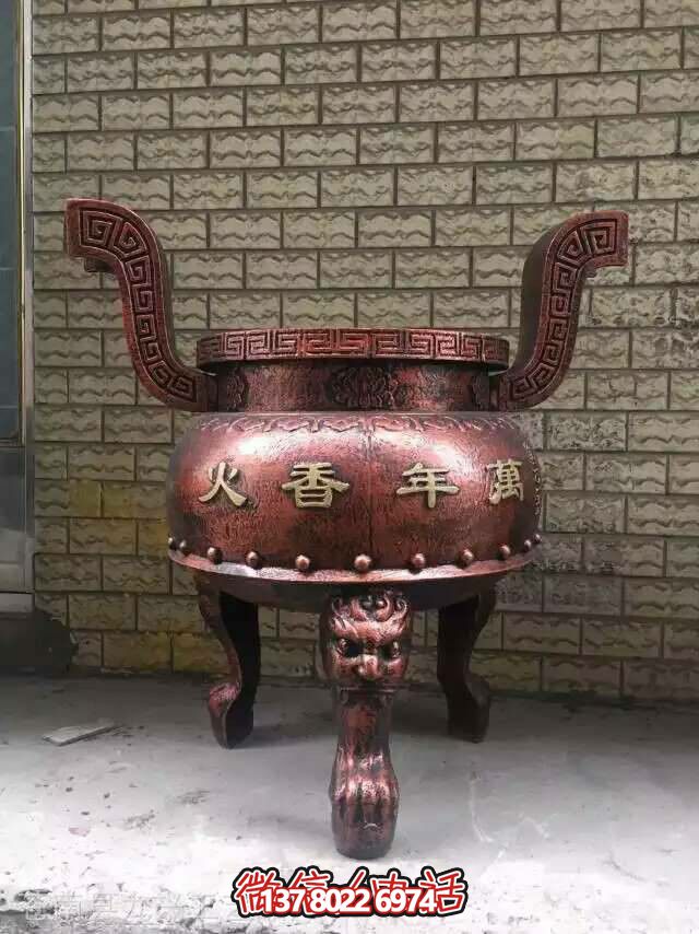 紅銅香爐，來自古老寺院的精美鑄造