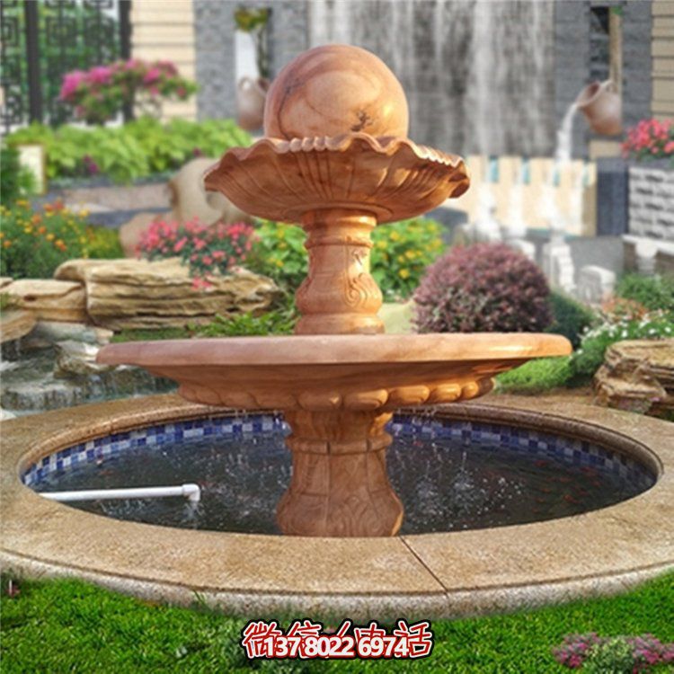 歐式紅色風(fēng)水球裝飾，營造美麗晚霞?xì)庀? title=