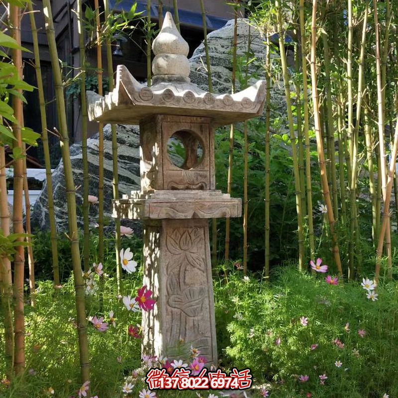 華麗的青石燈籠，點(diǎn)綴你的園林