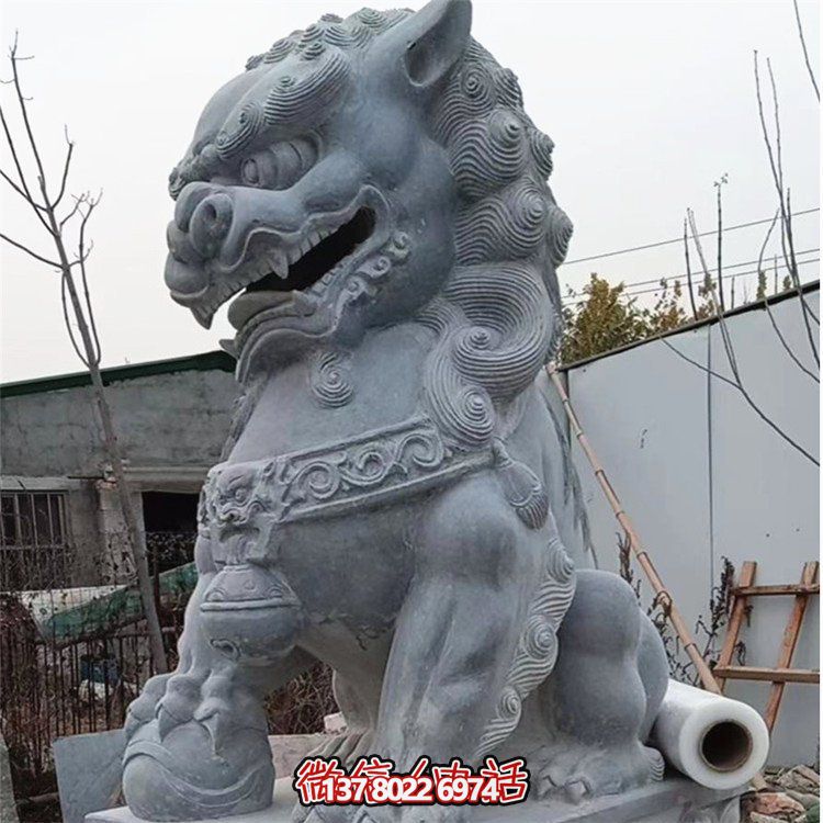 豪華庭院大型獅子雕塑，招財進寶，鎮(zhèn)宅門口裝飾