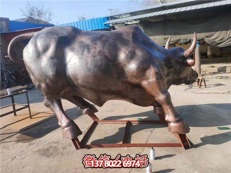 大型銅牛景觀雕塑，招財擺件