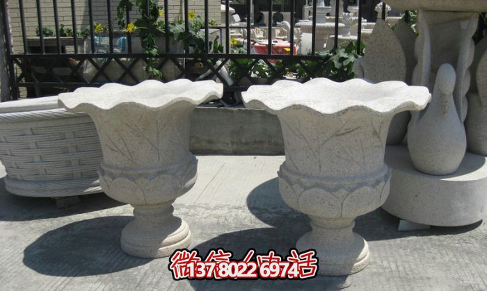 歐式大理石花盆石雕雕塑，締造公園景區(qū)精美景觀