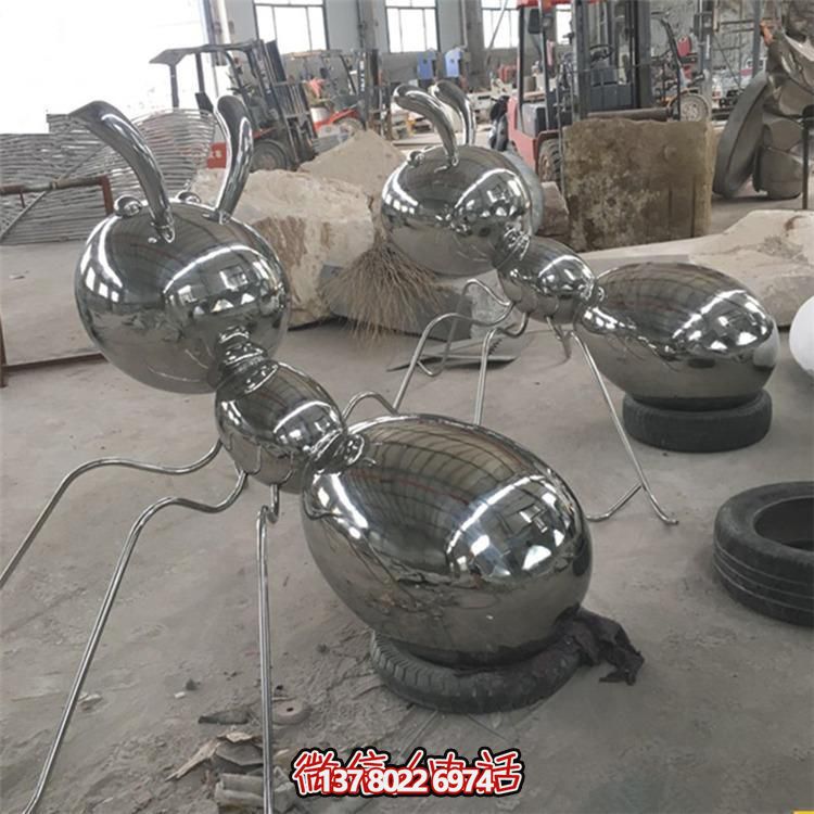 不銹鋼動(dòng)物雕塑，點(diǎn)綴公園景觀