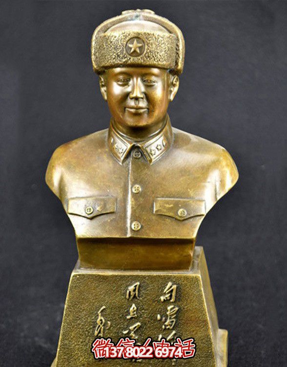 雷鋒半身銅雕，景區(qū)英雄雕塑