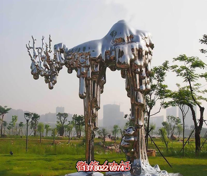 不銹鋼雕塑拱門——傳承抽象文化，融入人文精神