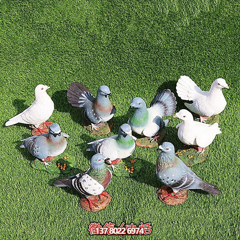 廣場(chǎng)戶外玻璃鋼彩繪仿真動(dòng)物景觀鴿子雕塑 廣場(chǎng)戶外玻璃鋼彩繪仿真動(dòng)物景觀鴿子雕塑