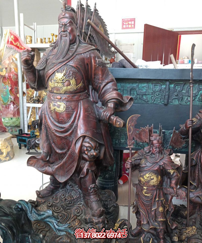 銅雕戶外大型武財神關(guān)公雕塑 銅雕戶外大型武財神關(guān)公雕塑