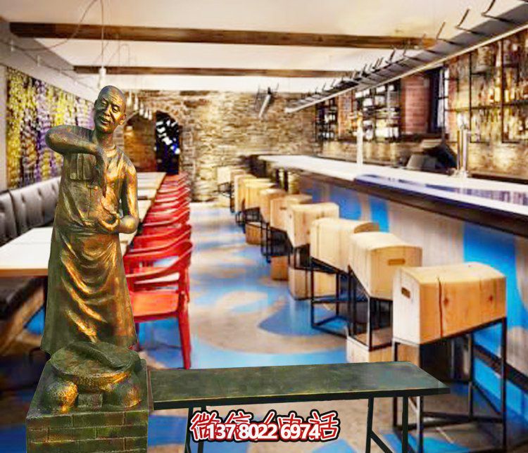 美食廣場(chǎng)銅雕拉面小品人物玻璃鋼雕塑 美食廣場(chǎng)銅雕拉面小品人物玻璃鋼雕塑