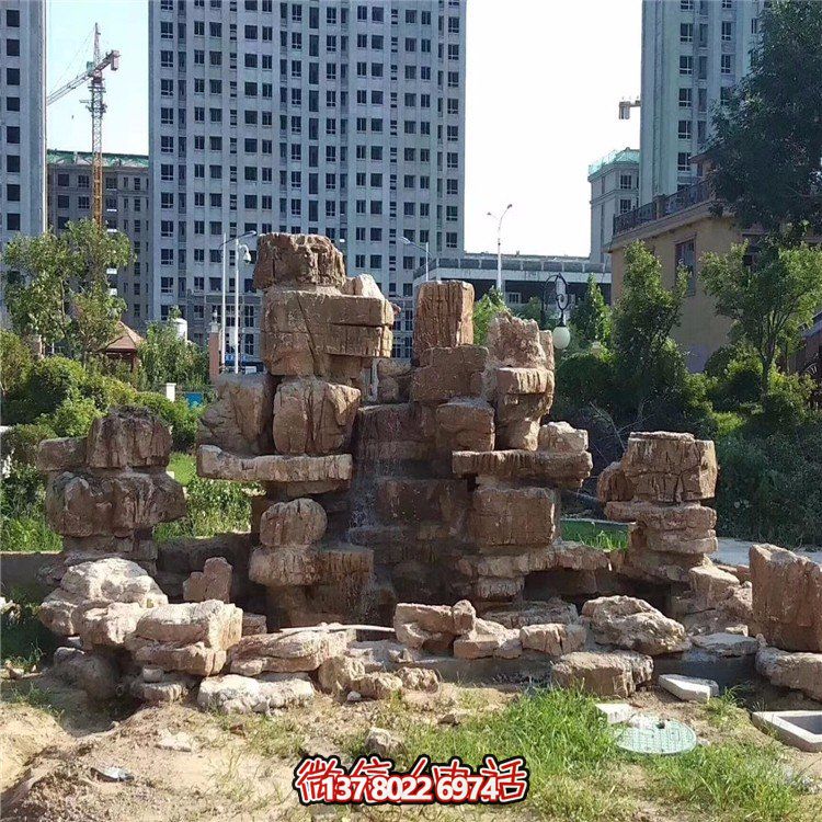 疊石假山，小區(qū)園林人造假山水景