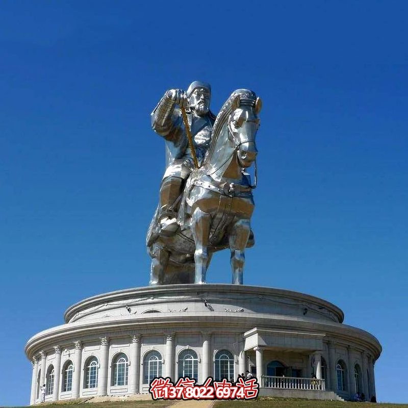 不銹鋼大型景區(qū)景點(diǎn)廣場(chǎng)人物成吉思汗雕塑 不銹鋼大型景區(qū)景點(diǎn)廣場(chǎng)人物成吉思汗雕塑