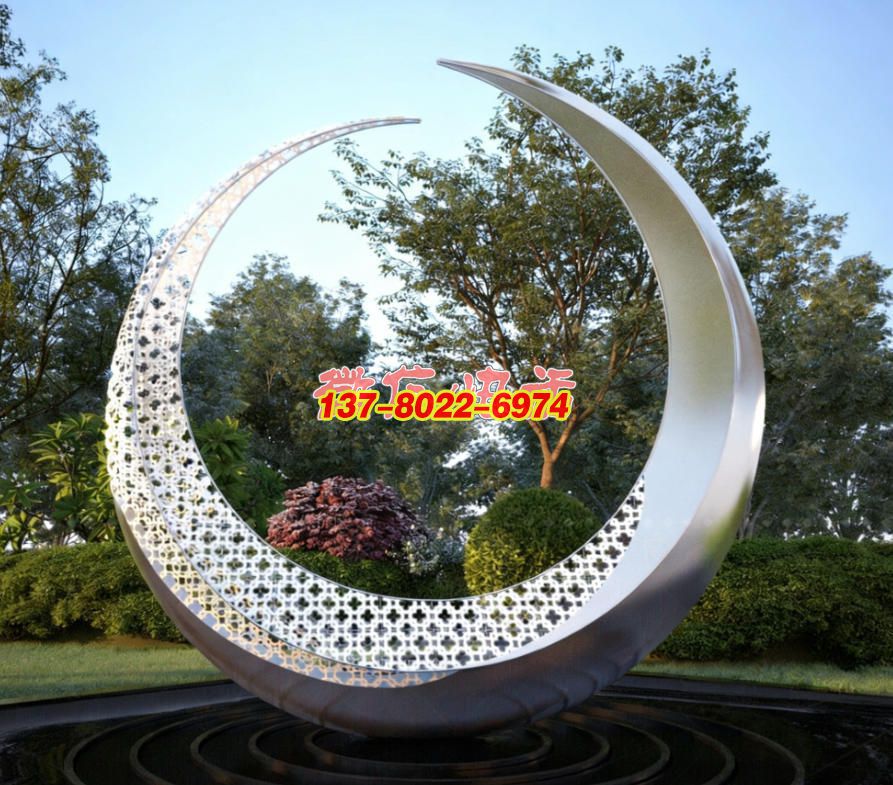 《月綻清輝》：鏤空銀月裁云影，環(huán)納林光織景詩